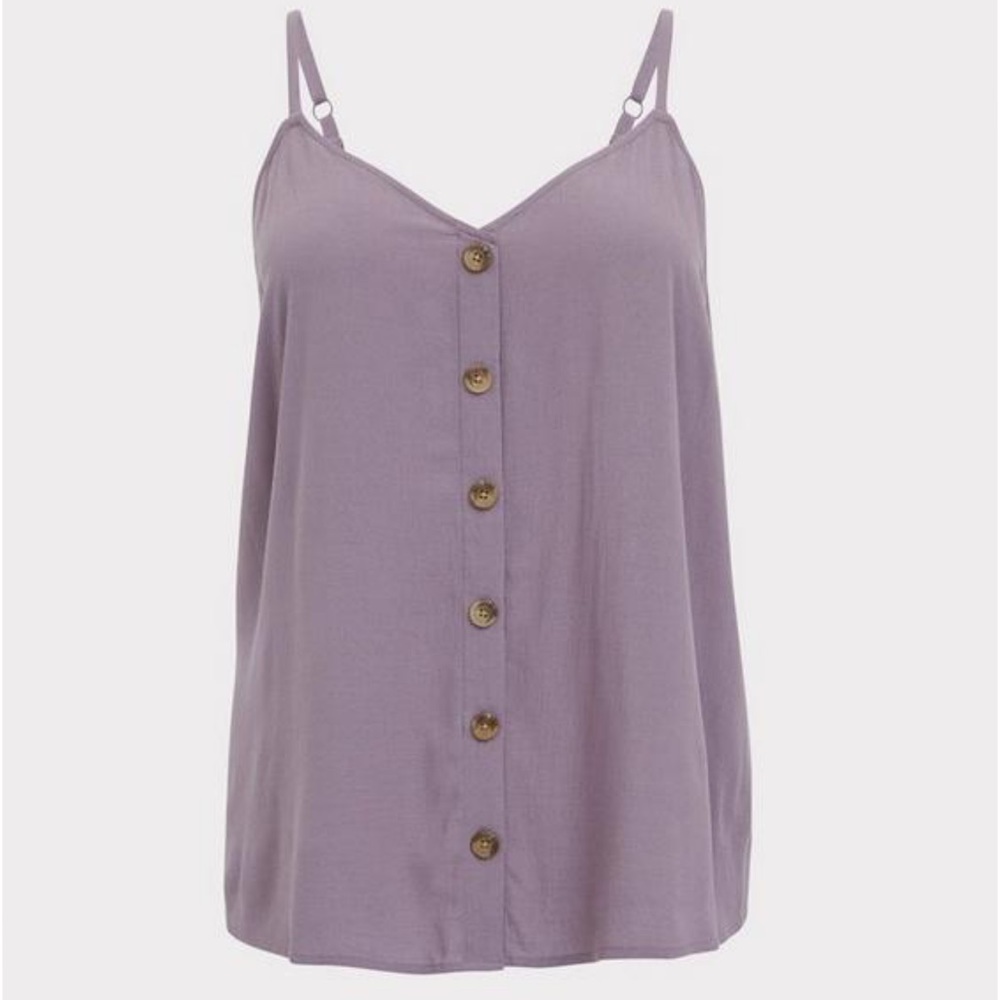 Torrid Rayon Crepe Button-Front Cami - Picture 2 of 3